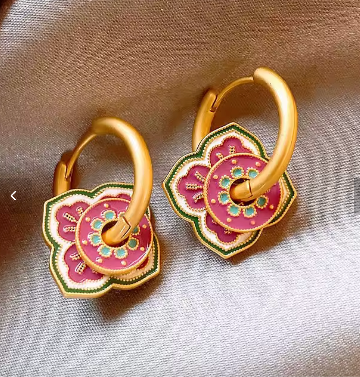 Modern Boho Color Flower Drop Earrings